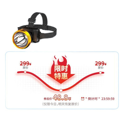 頭燈2026新款強光超亮礦燈長續航頭戴式照明燈釣魚趕海專用手電筒