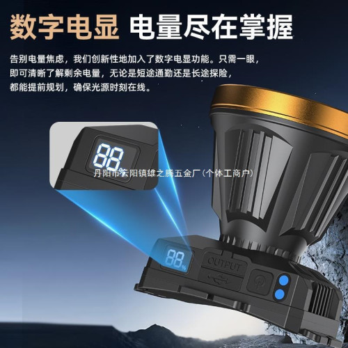新款頭燈強光充電超亮頭戴式釣魚礦燈感應手電筒戶外其它