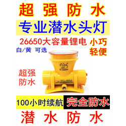 潛水頭燈專業水下抓魚強光LED超亮防水燈頭戴式趕海手電筒白黃光