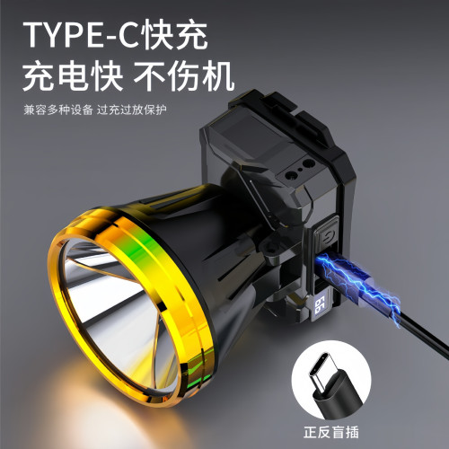 LED頭燈強光充電超亮頭戴式手電筒鋰電戶外感應燈夜釣魚礦燈
