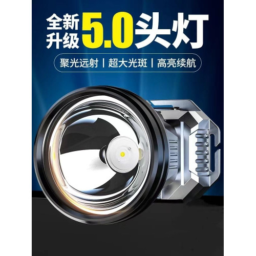 頭戴式強光頭燈充電超亮感應超長續航戶外夜釣魚照明小手電筒