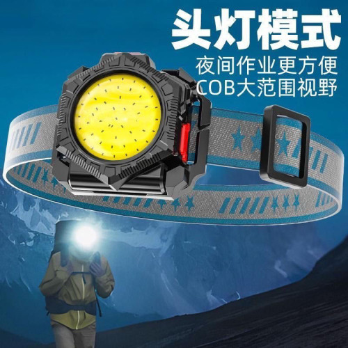 強光LED手腕頭燈腳腕頭戴式充電亮釣魚長續航手電筒夜釣帽夾