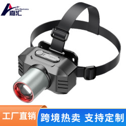 爆款頭燈戶外多功能可變焦長續航夜釣led燈可攜式防水工作燈