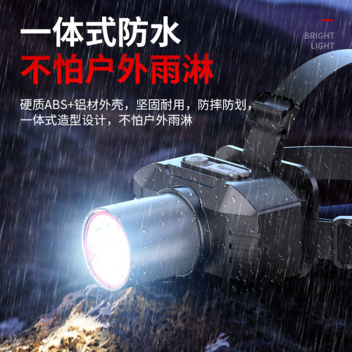 爆款頭燈戶外多功能可變焦長續航夜釣led燈可攜式防水工作燈