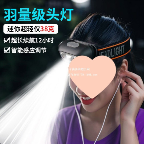 LED頭燈超亮可充電頭戴式強光感應特亮手電筒小型可攜式夜釣魚燈