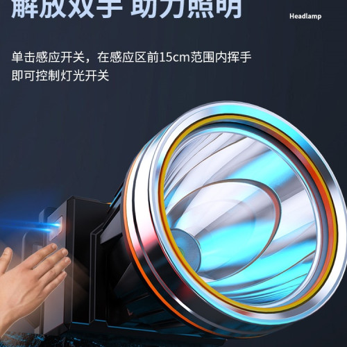 海瓦頭燈強光充電超亮頭戴式戶外照明手電筒超長續航釣魚礦燈