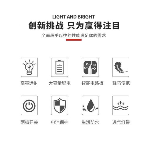 頭燈強光超亮充電防水遠射頭戴式手電筒夜釣魚礦燈戶外