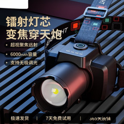 頭燈2025新款強光超亮戶外登山野外爬山充電式頭戴式照明