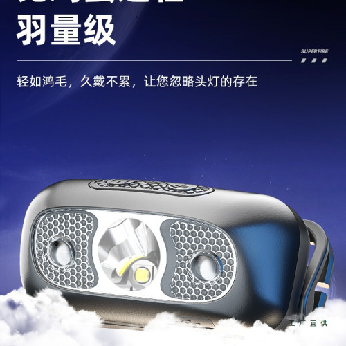 頭燈強光夜釣釣魚超亮感應超長續航頭戴式手電筒2025新款 頭燈強光夜釣釣魚超亮感應超長續航頭戴式手電筒2025新款