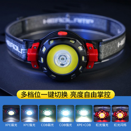 2023新款夜釣頭燈長續航可攜式強光釣魚超亮跑步戶外頭燈