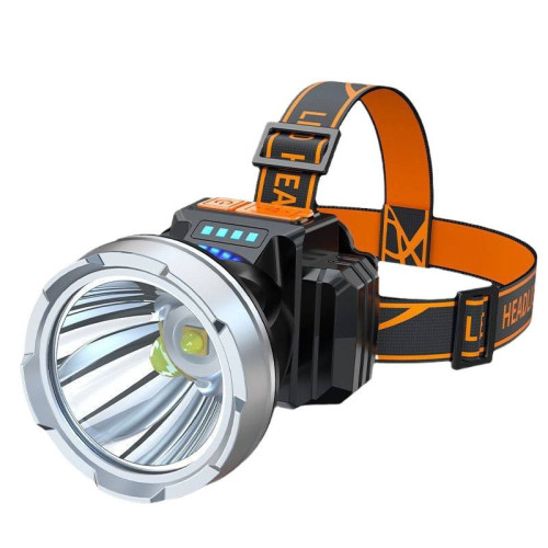 頭燈強光充電夜釣魚戶外趕海手電筒超亮遠射頭戴式黃光礦燈廠