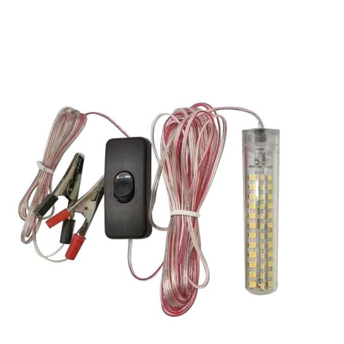 強光12V24V led下水燈捕撈照抓魚防水集魚誘魚燈抄網桿燈超亮省電