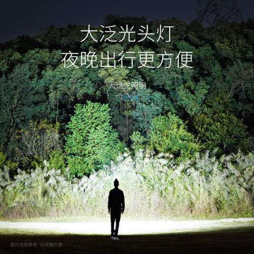微笑鯊強光感應頭燈感應頭戴式夜釣可充電式長續航照明燈