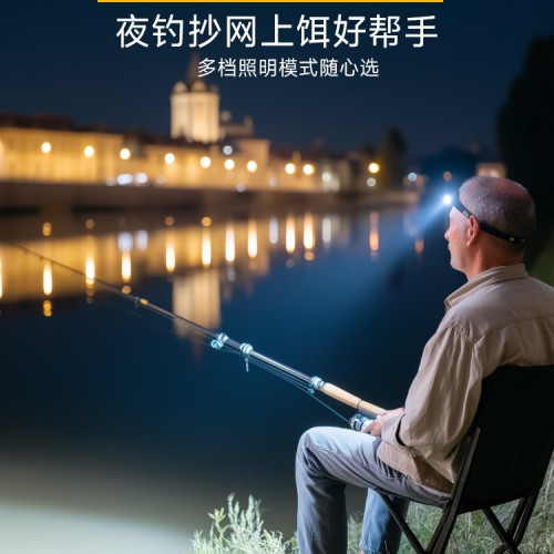 頭燈強光超亮充電2025新款釣魚頭戴式感應戶外登山超長續航