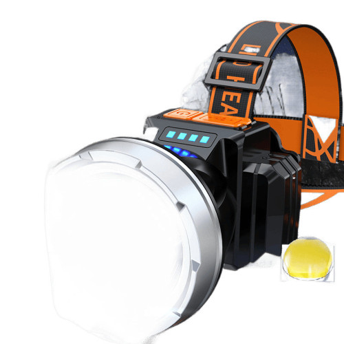 LED頭燈強光充電夜釣魚戶外趕海手電筒超亮遠射