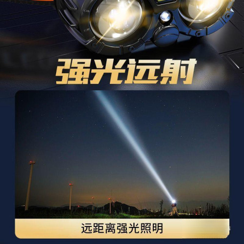 頭燈超亮可充電頭戴式強光感應特亮手電筒夜釣魚燈電燈續航