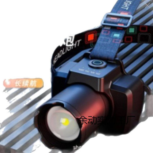 戶外頭燈LED強光超亮充電頭戴式礦燈可變焦釣魚手電筒戶外遠射