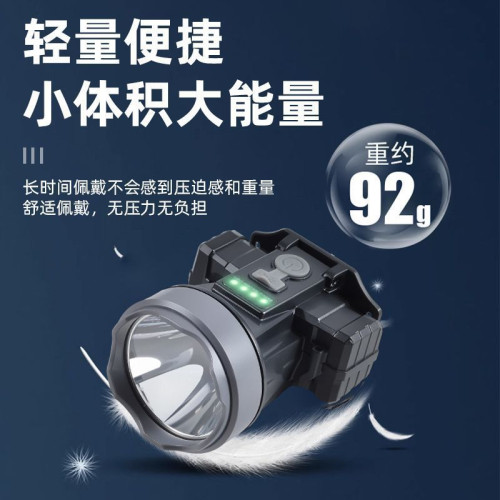 超亮感應頭燈頭戴式強光頭燈可充電夜釣魚專用超輕可攜式防水頭燈