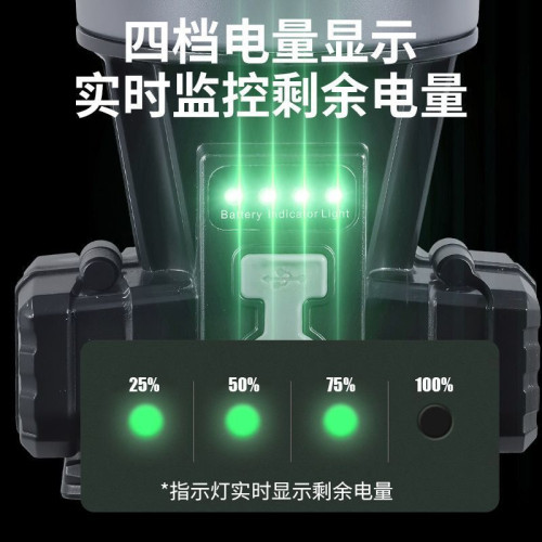 超亮感應頭燈頭戴式強光頭燈可充電夜釣魚專用超輕可攜式防水頭燈