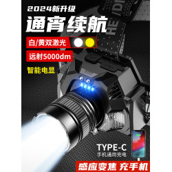 頭燈強光充電超亮感應夜釣魚續航超長鋰電戶外頭戴式照明礦燈