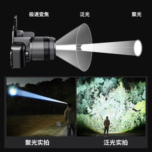 戶外專用釣魚頭燈野外強光長續航雙鋰電高流明cob工作燈感應頭燈