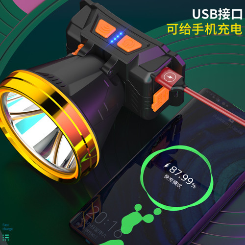 頭燈強光充電超亮續航超長頭戴式照明燈鋰電手電筒釣魚礦燈小