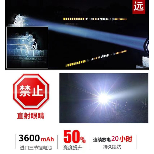 強光戶外頭戴式可充電鋰電頭燈LED超亮遠射800米夜釣迷你防水礦燈