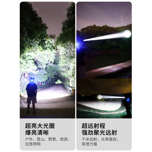 感應頭燈強光充電超亮頭戴式戶外趕海釣魚續航超長鋰電礦燈駿則恒