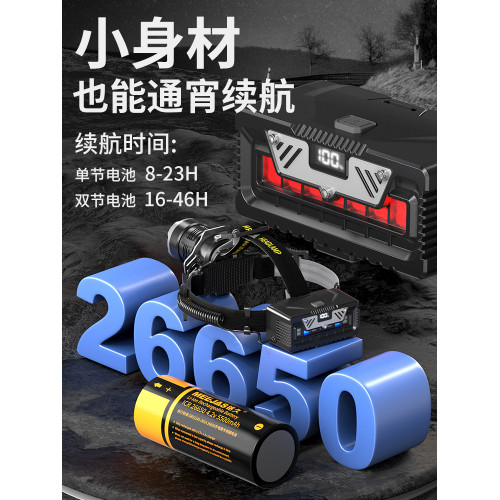 感應頭燈強光充電超亮頭戴式戶外趕海釣魚續航超長鋰電礦燈駿則恒