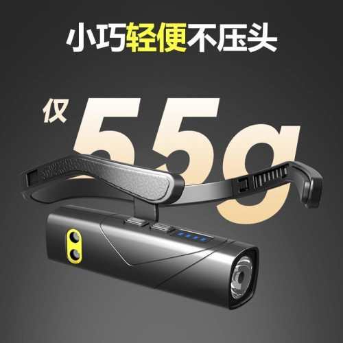 2025新款頭燈強光超亮充電戶外登山夜釣魚專用續航超長感應頭戴式