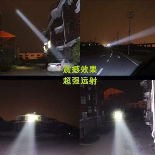 LED三頭頭燈強光可充電感應夜釣捕魚燈遠射超亮頭戴式礦燈手電筒