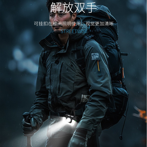 登山夜爬頭燈2025新款強光超亮充電戶外可攜式感應超長續航小照明燈