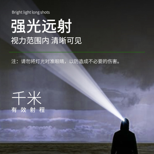 強光雷射砲頭燈鐳射頭燈可充電超亮頭戴式鋰電電筒照知了黃鱔蜈蚣