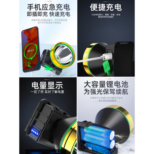 LED頭燈釣魚專用夜釣礦燈強光充電超亮感應氙氣頭戴式戶外手電筒
