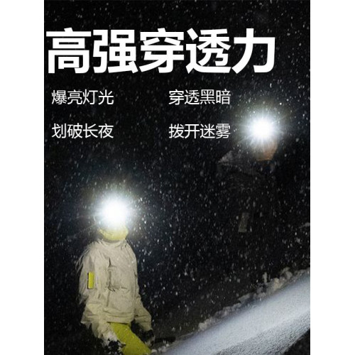 大功率led頭燈強光遠射頭戴式戶外釣魚燈充電鋰電夜釣高亮度聚光.
