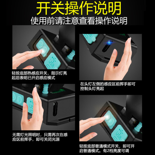 LED頭燈強光充電超亮感應氙氣頭戴式戶外手電筒釣魚夜釣礦燈