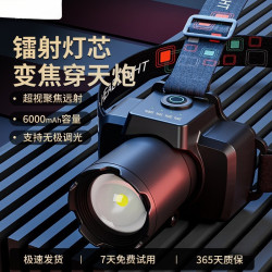 頭燈2025新款強光超亮戶外登山野外爬山充電式頭戴式照明