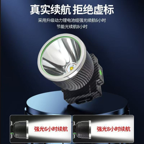超亮強光充電頭燈長續航強光LED鋰電超亮照明電筒戶外露營夜釣