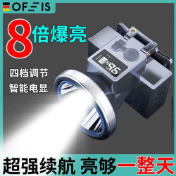 德國LED強光頭燈超亮遠射可充電式防水礦工人頭戴夜釣長續航燈架