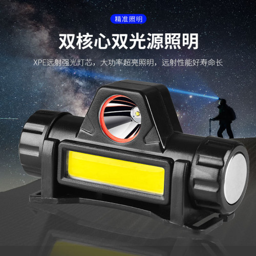 頭燈強光LED日常充電雙光源磁鐵徒步登山夜釣魚戶外頭戴式工作燈 頭燈強光LED日常充電雙光源磁鐵徒步登山夜釣魚戶外頭戴式工作燈