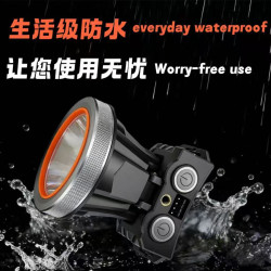 LED強光頭燈可充電超亮頭戴式手電筒 遠射釣魚燈戶外夜釣礦燈