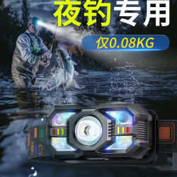 頭燈強光充電式超亮小型頭戴式手電筒感應夜釣魚戶外夜跑登山