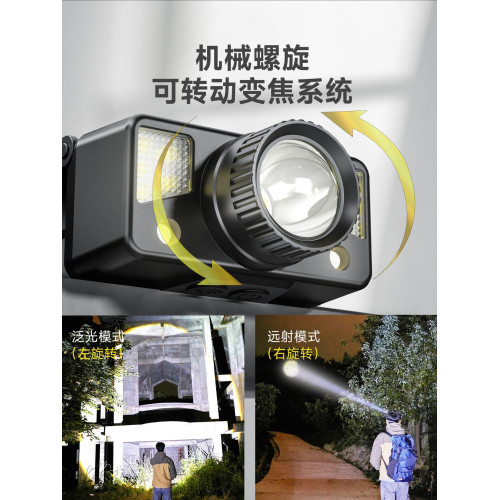 奧克斯頭燈強光充電超亮釣魚專用長續航夜釣戶外登山頭戴式照明燈