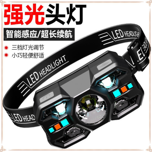感應頭燈夜釣魚專用超輕頭戴式超長續航強光充電超亮戶外輕巧便捷 感應頭燈夜釣魚專用超輕頭戴式超長續航強光充電超亮戶外輕巧便捷