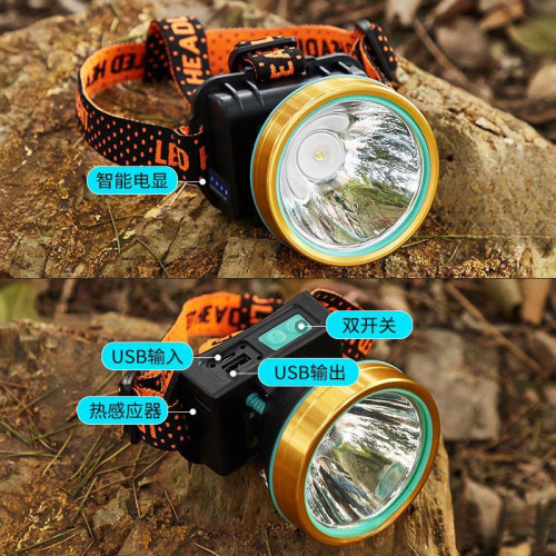 夜釣魚頭燈強光充電超亮頭戴式超長續航手電筒礦燈輕小號專用