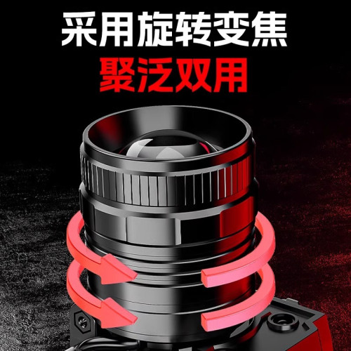 超高流明強光穿透力頭戴式智能礦燈戶外夜釣應急多用途照明燈