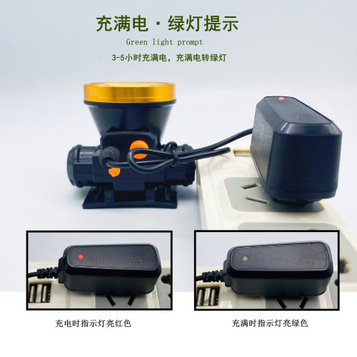 LED強光頭燈充電超亮遠射戶外頭戴式釣魚燈手電筒超輕鋰電小礦燈