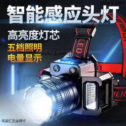 釣魚頭燈LED強光超亮頭戴式手電筒戶外家用遠射充電夜小氙氣礦燈G