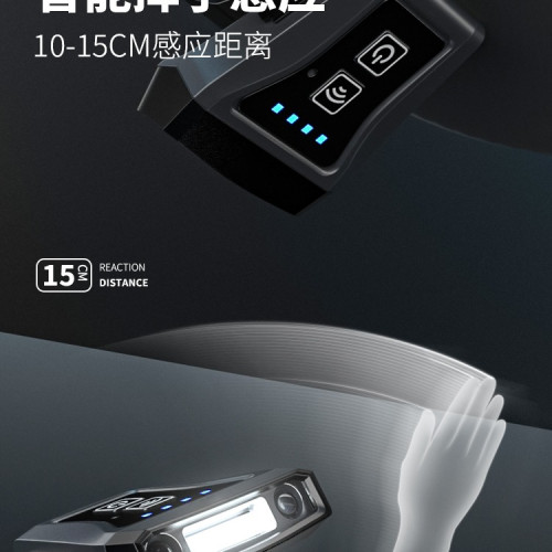LEM頭燈釣魚感應帽夾燈強光超亮充電頭戴夾式超長續航夜釣燈