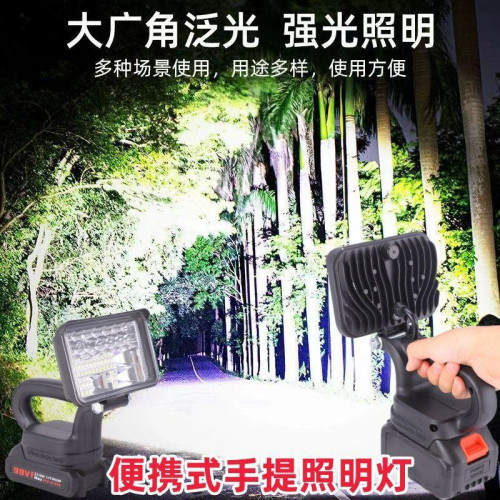 戶外照明燈釣魚燈抓知了燈新款高亮手提射燈遠射探照燈